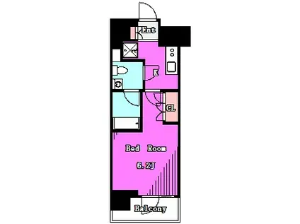 アーリアシティ川崎(1K/10階)の間取り写真