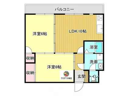 テラスサンシティ(2LDK/3階)の間取り写真