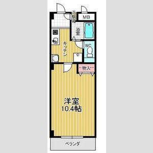 アビターレ・S(1K/1階)の間取り写真