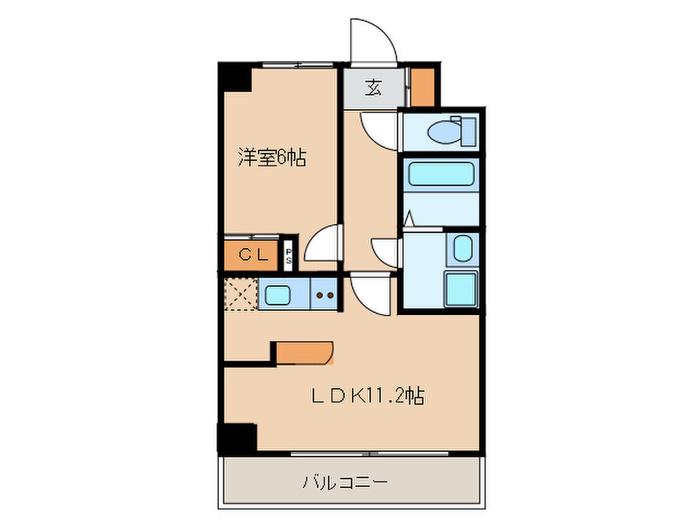 MON CUORE(1LDK/7階)の間取り写真