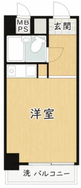 エスポワール入谷(ワンルーム/9階)の間取り写真