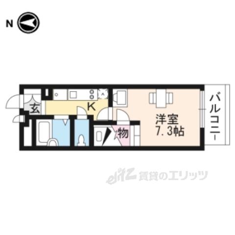 レオパレスラピスラズリ高井田(1K/2階)の間取り写真