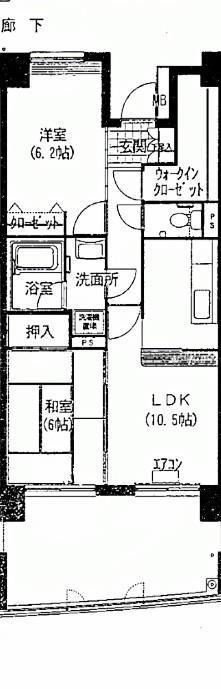 グリーンスパーク109(2LDK/1階)の間取り写真
