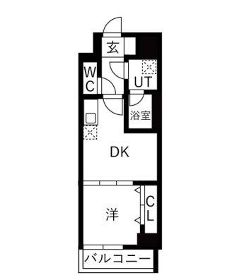 OAKLANCE 森下II(1DK/11階)の間取り写真