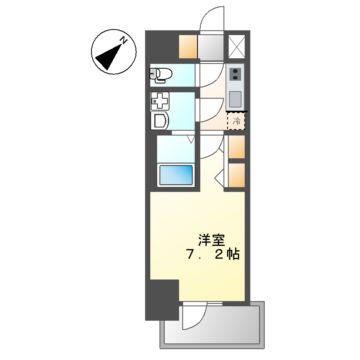 S-RESIDENCE名古屋菊井ALINE(1K/6階)の間取り写真