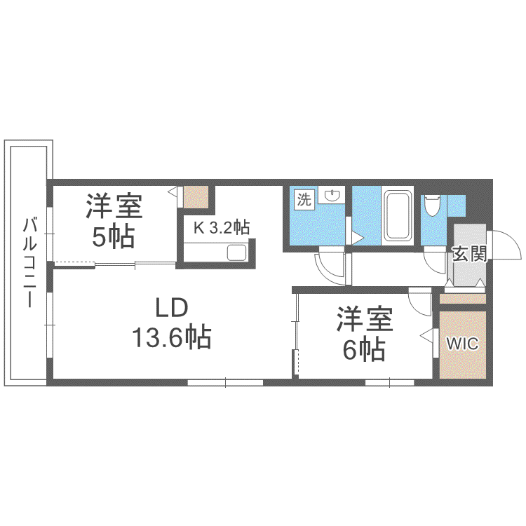 THE MODERN 伏見(2LDK/4階)の間取り写真