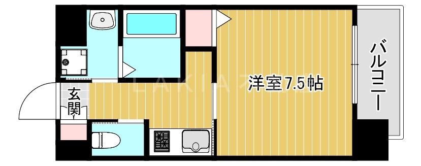 LIVIAZ NAMBA KRASS(1K/2階)の間取り写真