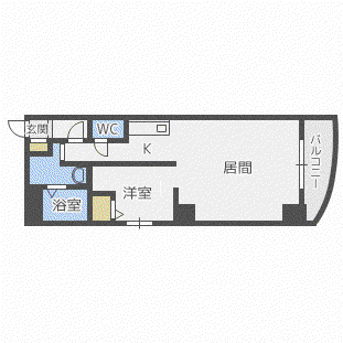 プルミエール札幌(1LDK/5階)の間取り写真