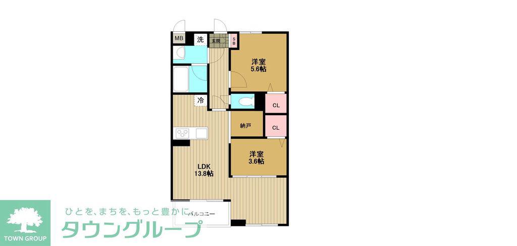 SOLATIO(2SLDK/3階)の間取り写真