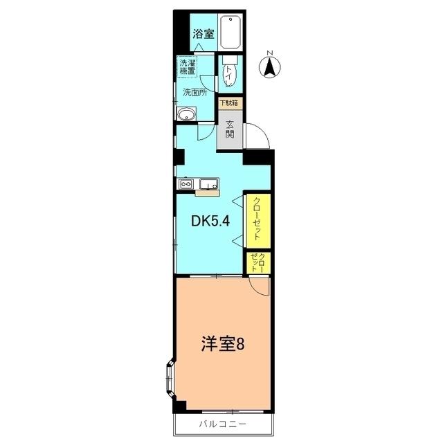 アイビーマンション(1DK/4階)の間取り写真