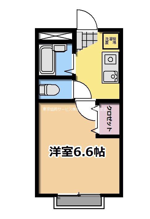 イルソーレ氷川台(1K/2階)の間取り写真