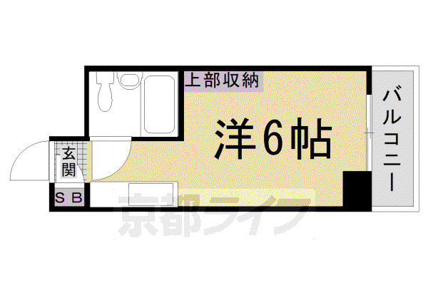 第28長栄四条SKハイツ(1K/6階)の間取り写真