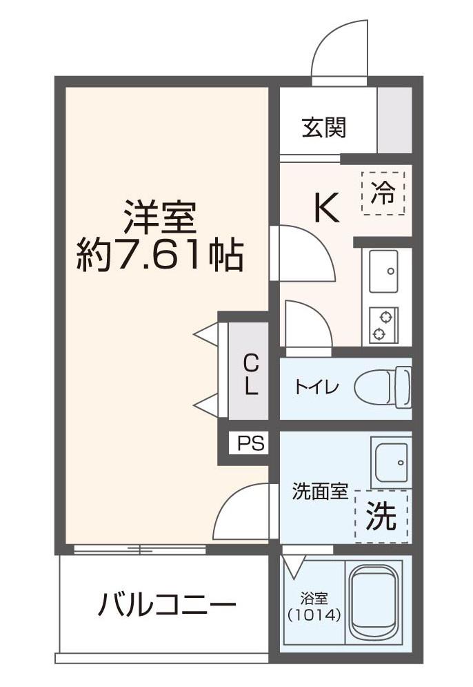 FSTYLE東大阪吉松(1K/2階)の間取り写真