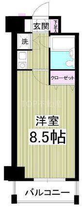 ジェネピア東千葉(1K/3階)の間取り写真