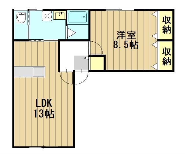 メイプル23(1LDK/2階)の間取り写真