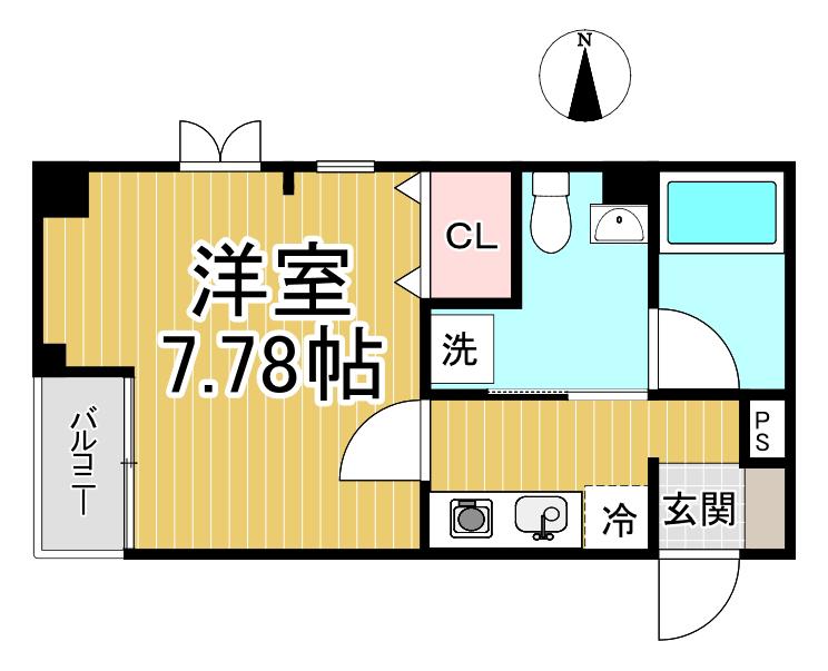 コンフォート中喜(1K/2階)の間取り写真