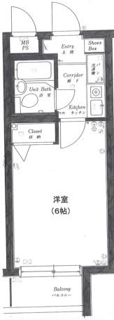 日神パレステージ宮崎台(1K/3階)の間取り写真