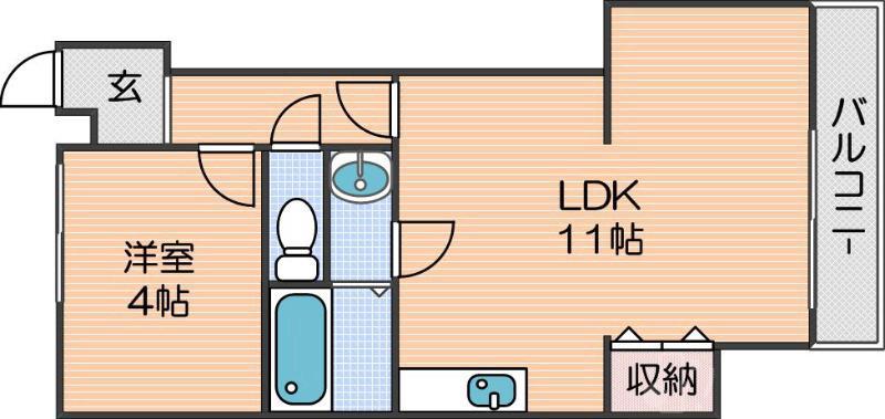 トミー参番館(1LDK/2階)の間取り写真
