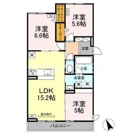 SORGENTE(3LDK/2階)の間取り写真