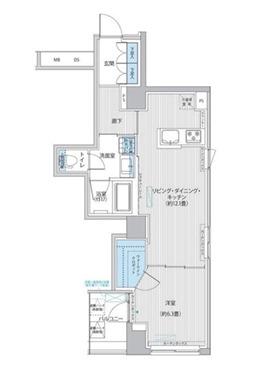 ロディア日本橋茅場町(1LDK/5階)の間取り写真