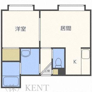 デジール発寒南(1LDK/2階)の間取り写真