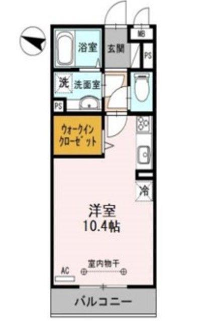 エミネンスII(ワンルーム/2階)の間取り写真
