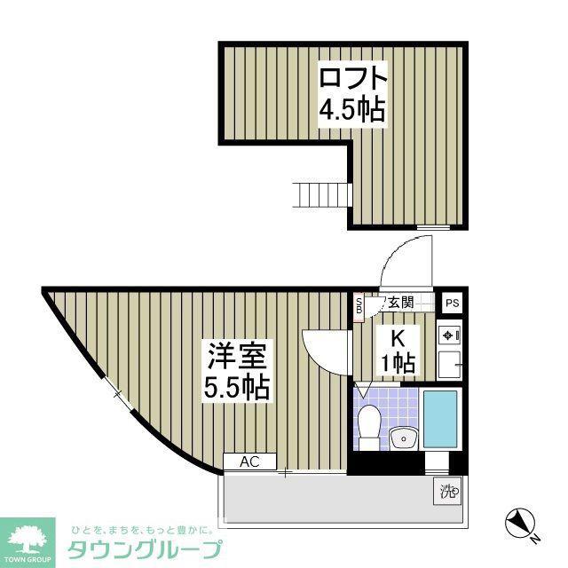 ジュネパレス松戸第31(1K/2階)の間取り写真