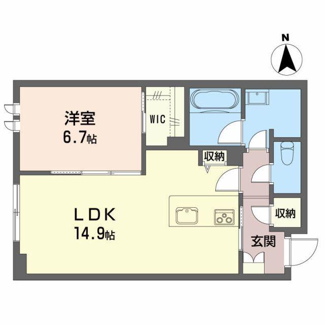 ベレオ ラ・カシータ(1LDK/1階)の間取り写真