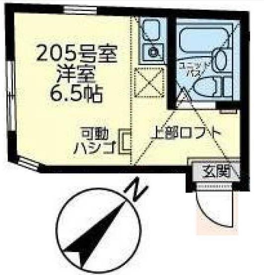 ユナイト黄金町ロザンナの杜(ワンルーム/2階)の間取り写真