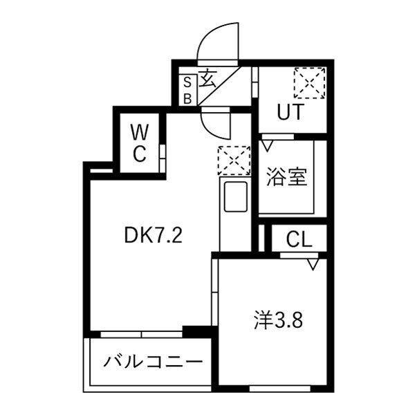 F ASECIA BESEELT(1DK/1階)の間取り写真