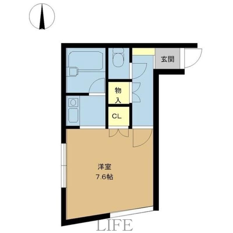プレイス平岸(1K/3階)の間取り写真