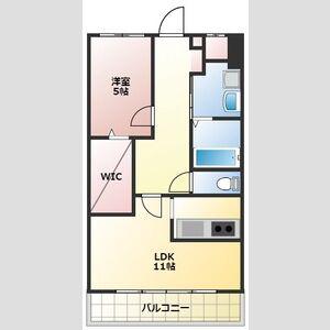 キトウハイツ(1LDK/2階)の間取り写真