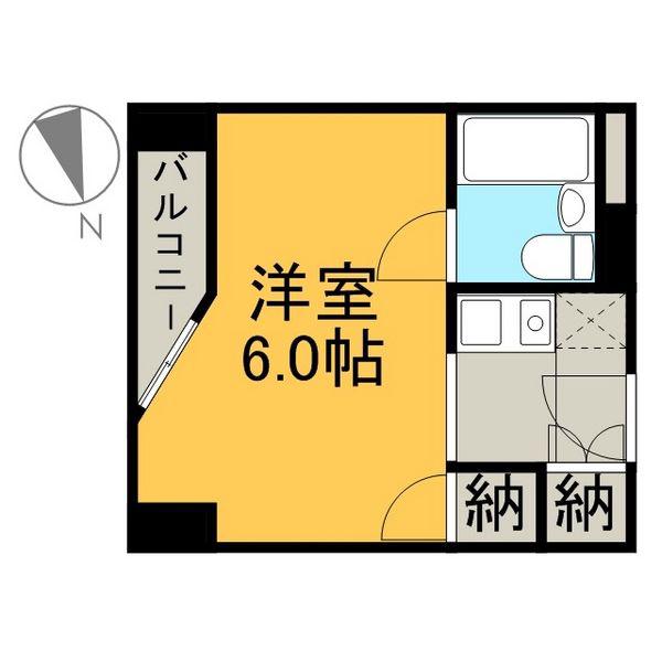 ベルモア堀詰(1K/8階)の間取り写真