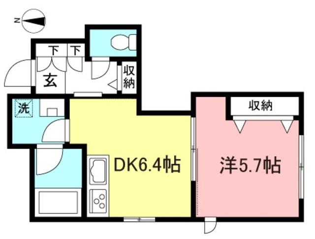 PROSPERARE(1DK/1階)の間取り写真