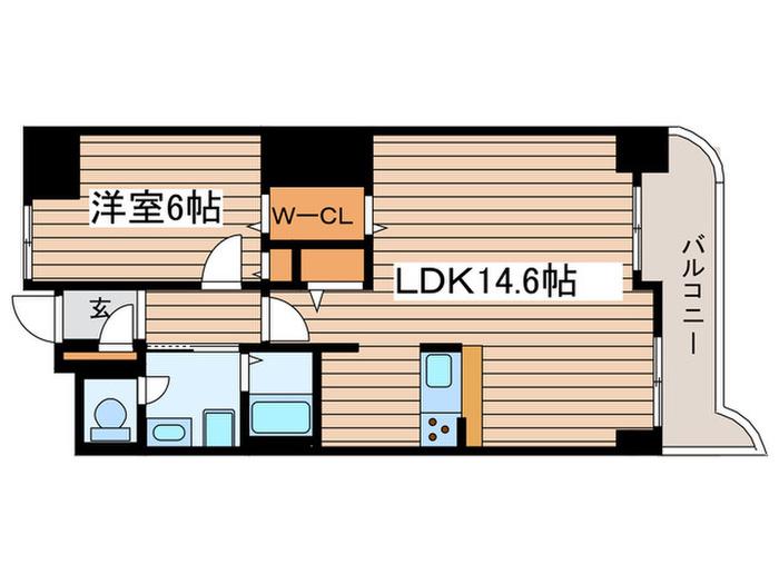 VIARE JUWERLY(1LDK/4階)の間取り写真