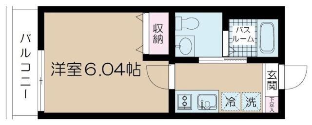 NSGATE二子玉川(1K/2階)の間取り写真