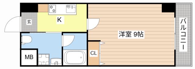 R-IIコート(1K/5階)の間取り写真
