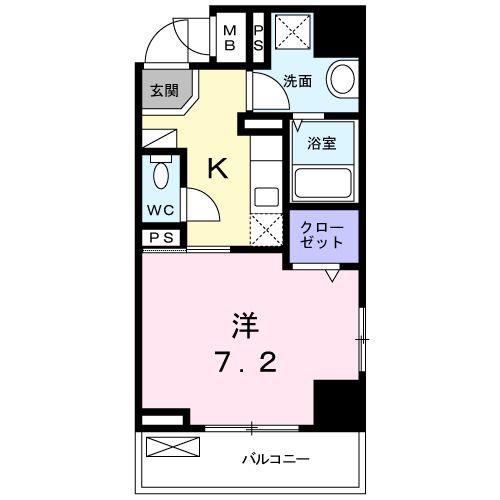 ペンディーオ ソプラ 夢見ヶ崎(1K/7階)の間取り写真