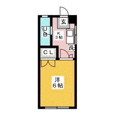 アルテハイム井尻B(1K/3階)の間取り写真