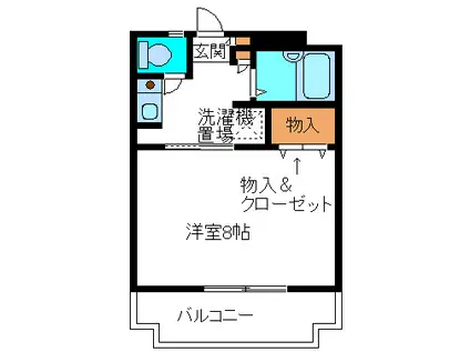 コーポ・ラ・フーA棟(1K/1階)の間取り写真