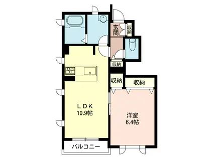 シャーメゾン楓(2LDK/2階)の間取り写真