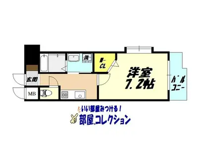 アクシオ片野(1K/11階)の間取り写真