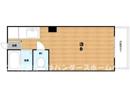 アズールクズハAZURE KUZUHA(ワンルーム/3階)の間取り写真