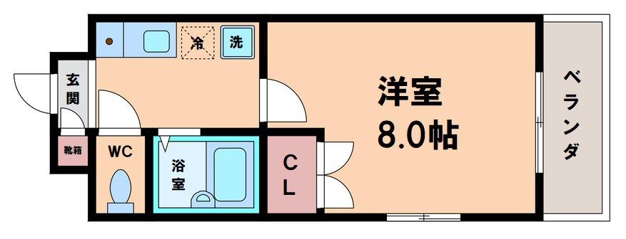 パテオ長居(1K/3階)の間取り写真