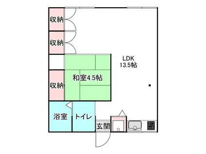 シルクホーム(1LDK/2階)の間取り写真