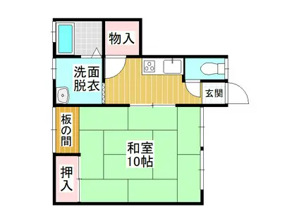 ビュー松森A(1K/1階)の間取り写真