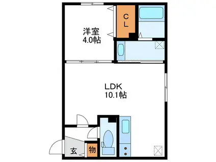FUTABA SQUARE N21 フタバスクエアN21(1LDK/3階)の間取り写真