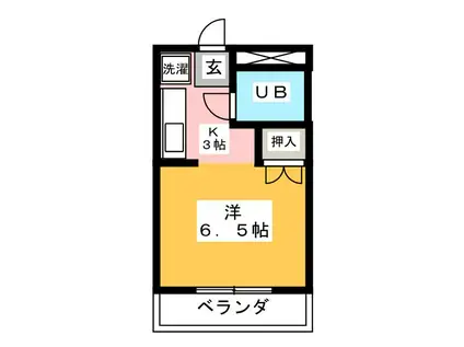 OMレジデンス西岐阜(ワンルーム/1階)の間取り写真