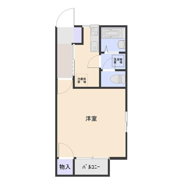 セピアハイツ(1K/2階)の間取り写真
