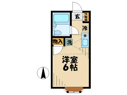 セシル01(1K/2階)の間取り写真